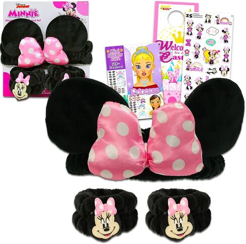 ملحقات الشعر Minnie Mouse For Girls - حزمة مع عقال Minnie Mouse و Wristband والملصقات والمزيد | ملحقات شعر ديزني للنساء in Saudi Arabia