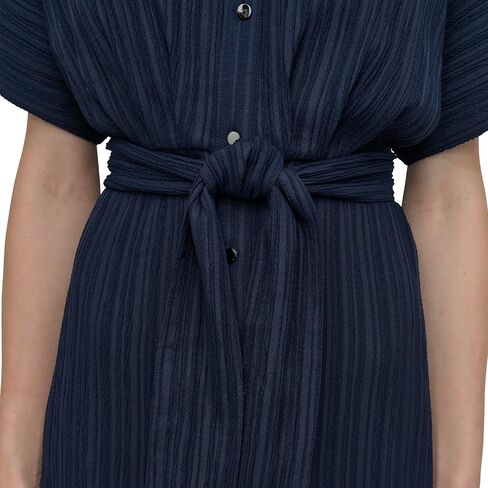 DKNY Women's Short Sleve Collared Deck Bruct Midi Dress in Saudi Arabia
