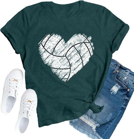 Volleyball Shirts for Women Volleyball Mom T-Shirt Ball Game Day Tees in Saudi Arabia