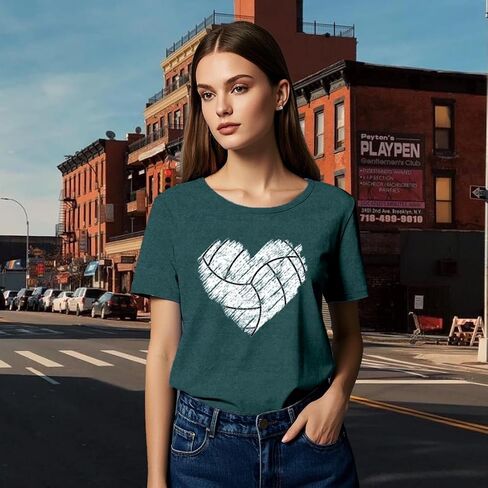 Volleyball Shirts for Women Volleyball Mom T-Shirt Ball Game Day Tees in Saudi Arabia
