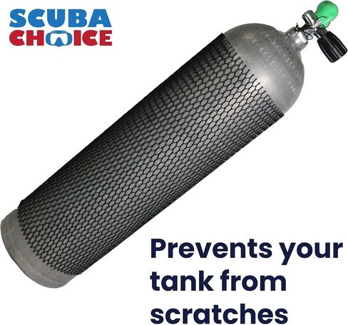 Scuba Choice Diving Tank Mesh Protector, Orange - Durable Nylon Sleeve for Scratch Protection, Adjustable Length, Easy-to-Install Scuba Accessory for All Divers (Universal Fit) in Kuwait