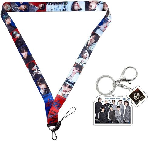 YiYiXiXi Stray-Kids New Album Lanyard Keychain Accessories Gift Merch for Fans(Purple) in Saudi Arabia