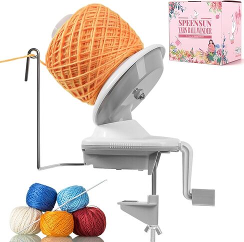 Yarn Winder, Yarn Ball Winder, Easy-to-Install Yarn Cake Winder Efficiently Make Neat 3.5 oz Yarn Cake, Sturdy ABS Yarn Winder for Crocheting with Lower Noise,The Helper for Knitting Enthusiast in Kuwait