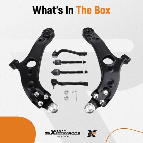 MaxPeedingrods 6pc مجموعة ذراع التحكم السفلى في Hyundai Sonata 2011-2013 ، Azera 2012-2014 ، ل Kia Optima 2011-2015 ، Cadenza 2014-2016 3.3L in Kuwait