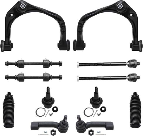 Detroit Axle - 4WD Front End 12pc Kit For 2015 2016 2017 Ford F -150 ، 2 Apply Control Arms 2 Lower Ball Noints 4 Inner و Outer Tie Rods 2 Sway Bar Links 2 Boots Replication in Saudi Arabia