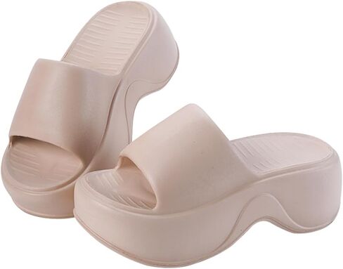 Harssidanzar Womens EVA Platform Sandals Slides Stylish Slip - On Sandals for Casual & Trendy Looks HL232US in Saudi Arabia