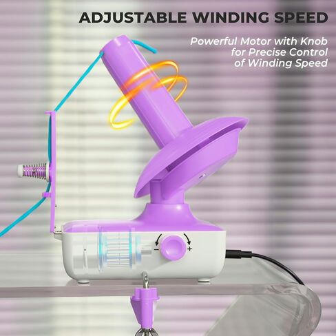 Yarn Winder, Electric Yarn Ball Winder Automatic Yarn Winder for Crocheting Large Capacity Stepless Speed Yarn Spinner for Yarn Cake, Easy to Use Portable Size Gift for Knitters Crocheters, Orange in Saudi Arabia