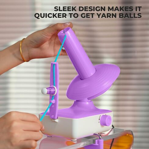Yarn Winder, Electric Yarn Ball Winder Automatic Yarn Winder for Crocheting Large Capacity Stepless Speed Yarn Spinner for Yarn Cake, Easy to Use Portable Size Gift for Knitters Crocheters, Orange in Saudi Arabia