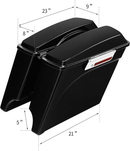 TCMT 5" Stretched Hard Saddle Bags Latch Fit For Harley Touring Models CVO Road Glide Road King Street Glide Electra Glide Ultra Classic 1994-2013 in Saudi Arabia