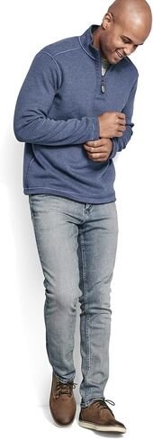 Johnston & Murphy Men's Reversible Solid Quarter-Zip Burgundy/Charcoal XXL US in Saudi Arabia