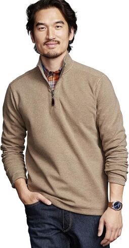 Johnston & Murphy Men's Reversible Solid Quarter-Zip Burgundy/Charcoal XXL US in Saudi Arabia