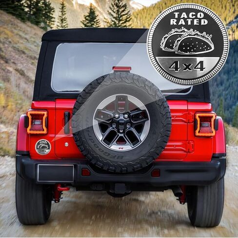 شارة تاكو مصنفة بالسيارة ، 4 × 4 شارة السيارات المعدنية 3D المعدنية Taco Car Emblems Round Emblem Scals Car Car Dicals ملصقات متوافقة مع Jeep Wrangler Orucles Trucles SUV Emblems (ZS060) in Saudi Arabia