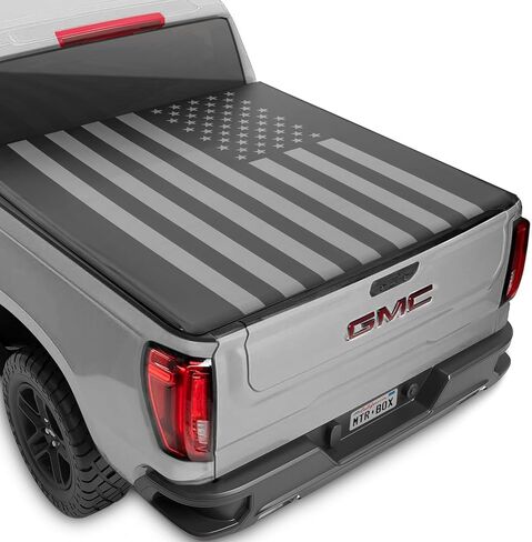 American Flag Tonneau Cover for Toyota Tacoma 2016-2023 Soft Roll Truck Bed Cover for TACOMAS with Short Bed 5’ with Deck Rail System All Weather Roll-Up for Toyota Tacoma Tonneau Cover in Kuwait