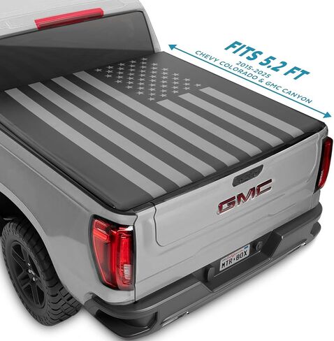 American Flag Tonneau Cover for Toyota Tacoma 2016-2023 Soft Roll Truck Bed Cover for TACOMAS with Short Bed 5’ with Deck Rail System All Weather Roll-Up for Toyota Tacoma Tonneau Cover in Kuwait