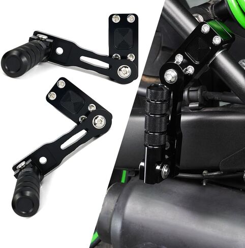 Xitomer 22-28 mm Highway Peg Mounts Compatible with RSV 1000 Tuono, Tuono V4 1100, Tuareg 660, Pegaso 650 Shiver, Caponord, Dorsoduro Series Motorcycle Adjustable Foot Pegs Crash Bars (130mm) in Saudi Arabia