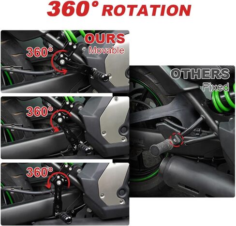 Xitomer 22-28 mm Highway Peg Mounts Compatible with RSV 1000 Tuono, Tuono V4 1100, Tuareg 660, Pegaso 650 Shiver, Caponord, Dorsoduro Series Motorcycle Adjustable Foot Pegs Crash Bars (130mm) in Saudi Arabia