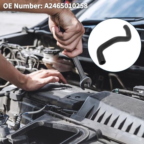 Radiator Hose for Mercedes-Benz CLA250 2014-2019 GLA250 2015-2020 Good Sealing No.A2465010258 Engine Coolant Water Hose Black 1 Pc in Saudi Arabia