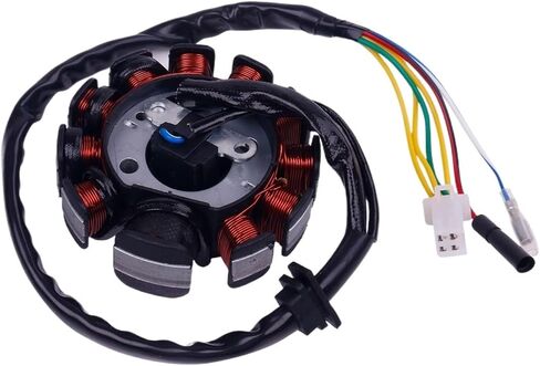 GY6 125CC 150CC 11 COIL MAGNETO ANDROWTOTOL STATOR لـ SCROUTER SCOUTER MOPED ATV GO QUATS QUATS 152QMI 157QMJ (4+2) in Saudi Arabia