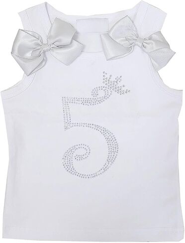 Kirei Sui Girls Rhinestone Number Birthday Tank Top in Saudi Arabia