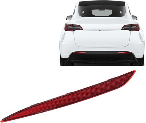 Rear Bumper Reflector Red Lens Car Tail Reflectors Light PMMA + ABS Replacement for Y 2020-2023 (Left 1495817 00 C) in Saudi Arabia