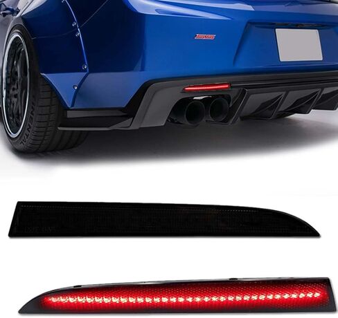 LED LED الخلفي مصابيح عاكس العاكس ل CHEVROLET CAMARO 2016-2024 ، TRAVERSE 2013-2020 ، AMBER BRAKE TAIL LANSS RED ، 2 PCS in Saudi Arabia