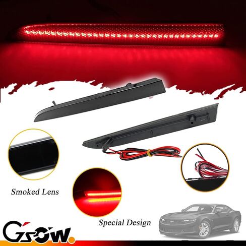 LED LED الخلفي مصابيح عاكس العاكس ل CHEVROLET CAMARO 2016-2024 ، TRAVERSE 2013-2020 ، AMBER BRAKE TAIL LANSS RED ، 2 PCS in Saudi Arabia
