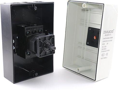 LW42BO-63/3BF 4BF 63A ON Off Two Position 3 Poles 4 Poles Rotary Control Changeover Cam Switch with Waterproof Box(LW42BO-63 3BF 3P) in Saudi Arabia