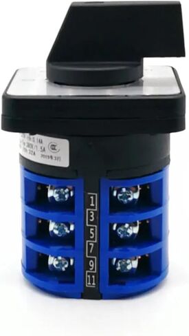 LW28-32 Electric 2/3/4 Position 12 Terminals Rotary Cam Changeover Switch 500V 32A Knob(English) in Saudi Arabia