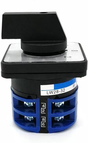 Electric 2/3/4 Position 8 Terminals Rotary Cam Changeover Switch 500V 32A LW28-32 Knob(012) in Saudi Arabia