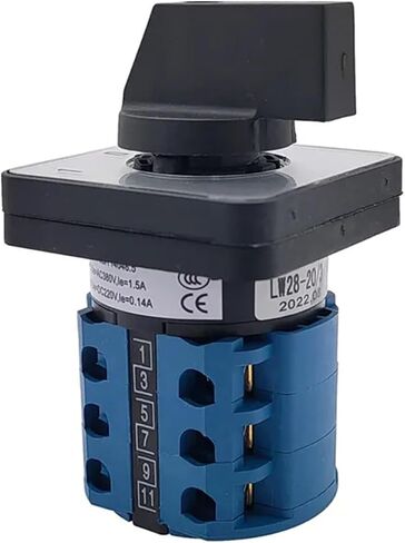 Electric 3/4 Position 12 Mitternals Rotary Cam Shownover Switch 500V 20A LW28-20 (2P 12T OFF ON) in Saudi Arabia