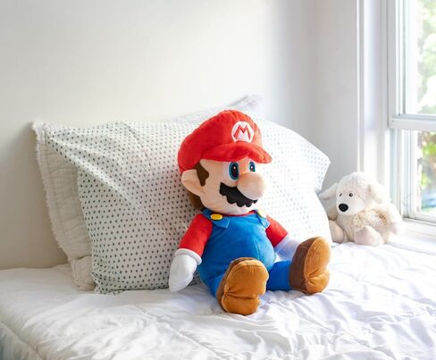 Super Mario Bros. Thing Thing Real 22 بوصة Plush Pillow ، Mario Plushie Toy | الوسائد الزخرفية للسرير ، أساسيات غرفة الأطفال ، إكسسوارات ديكور المنزل | هدايا ألعاب الفيديو والمقتنيات in Saudi Arabia