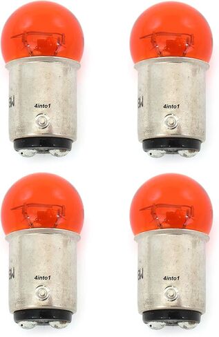 Set of 4 - Mini 1157 Turn Signal Bulbs - Dual Filament Amber - Motorcycle ATV Scooter in Saudi Arabia