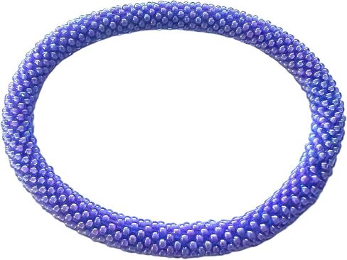 Wigspedia Crochet Glass Seed Bead Nepal Boho Bracelet - Single Piece Solid in Kuwait