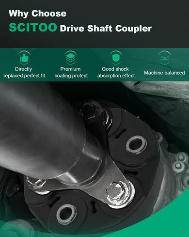 Scitoo Drivway Drive Drive Dove Coupler Flex Coint Goint Dailing متوافق مع Audi لـ A3 Quattro 2006-2007 ، لـ Audi لـ TT Quattro 2000-2006 ، لفولكس واجن للغولف 2004 ، استبدل OE# 2153131800012 in Kuwait