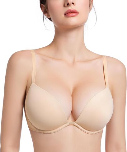 HACI Women's Push Up Bra Grownge D Deep V سميكة مبطنة بالأسلاك متعددة الأسلاك سلسة إضافة 2 كوب in Saudi Arabia