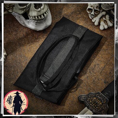 Patelai Sword Bag with Strap Sword Black Lightsaber Carrying Bag with Sword Pattern Printing Ninja Sword Sheath Katana Bokken Samurai Sword Carrying Case for Samurai Cosplay Costume Halloween Party in Saudi Arabia