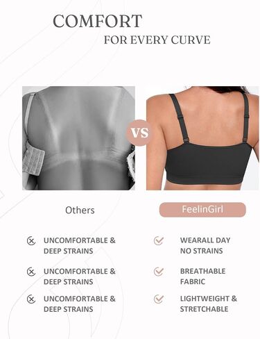 FeelinGirl Bras for Women No Underwire Lace Bralettes Wireless Full Coverage Seamless Bra Comfortable Everyday Bras No Padded in Saudi Arabia