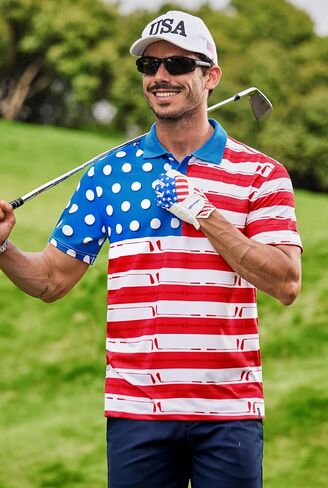 Men's Funny Golf Shirts UPF 50+ Performance Moisture Wicking Dry Fit Stretch Casual Print Polo (S-XXL) in Saudi Arabia