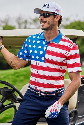 Men's Funny Golf Shirts UPF 50+ Performance Moisture Wicking Dry Fit Stretch Casual Print Polo (S-XXL) in Saudi Arabia