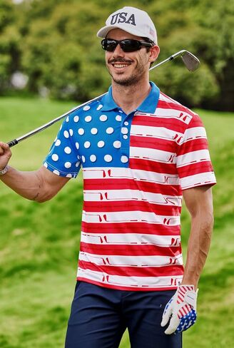 Men's Funny Golf Shirts UPF 50+ Performance Moisture Wicking Dry Fit Stretch Casual Print Polo (S-XXL) in Saudi Arabia