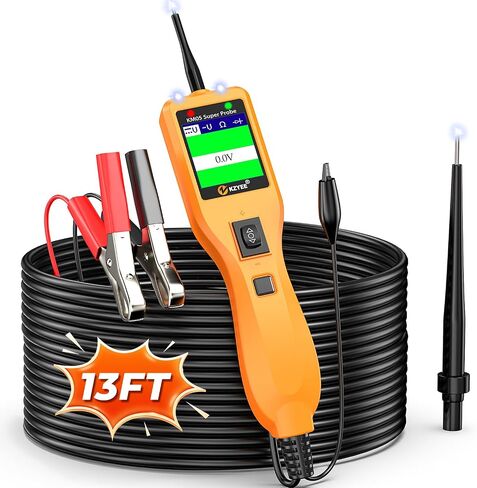 KZYEE KM601 (Upgrade of KM10) Super Probe Circuit Tester, 12V 24V Automotive Power Circuit Probe Kit, Multimeter/Oscilloscope/Relay Test/Battery Test/Fuel Injector Test, Short Finder, 30FT Cable in Saudi Arabia