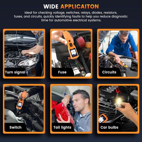 KZYEE KM601 (Upgrade of KM10) Super Probe Circuit Tester, 12V 24V Automotive Power Circuit Probe Kit, Multimeter/Oscilloscope/Relay Test/Battery Test/Fuel Injector Test, Short Finder, 30FT Cable in Saudi Arabia