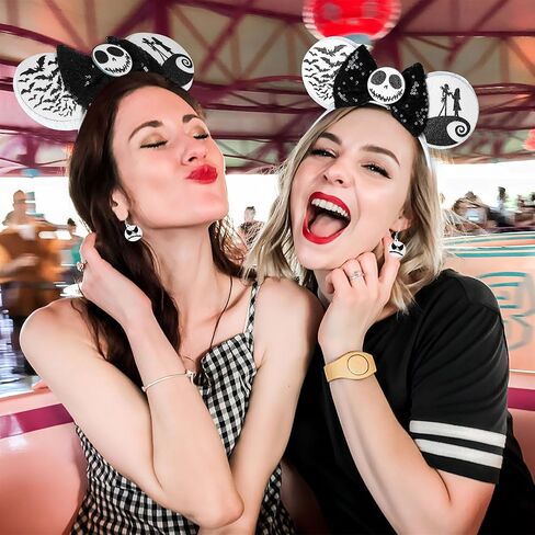Vermeyen Mouse Ears عصابة رأس وأقراط محددة للنساء - إكسسوارات أزياء القراصنة البالغة حفلة عيد الهالوين in Kuwait
