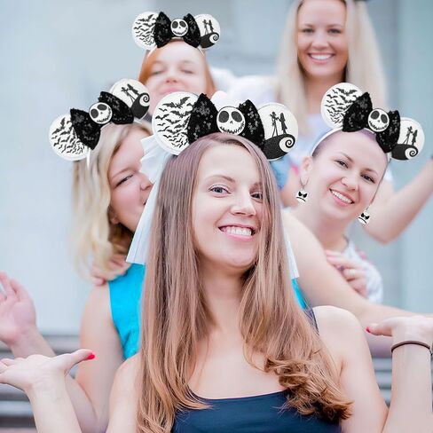 Vermeyen Mouse Ears عصابة رأس وأقراط محددة للنساء - إكسسوارات أزياء القراصنة البالغة حفلة عيد الهالوين in Kuwait