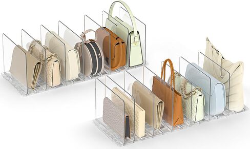 Bag Purse Organizer Accessories: 2-Dividers Plastic Clutch Dividers for Closet Organizers and Storage - Keep Carteras & Pocketbook Upright in Kuwait