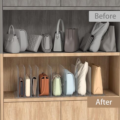 Bag Purse Organizer Accessories: 2-Dividers Plastic Clutch Dividers for Closet Organizers and Storage - Keep Carteras & Pocketbook Upright in Kuwait