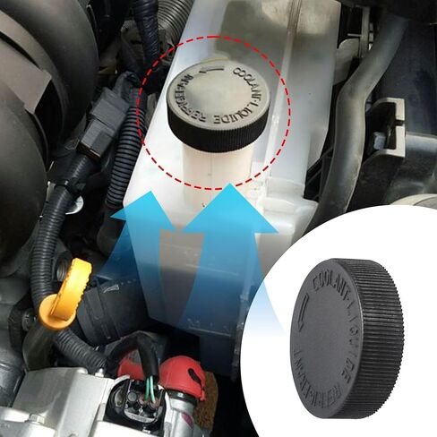 Black Engine Coolant Overflow Reservoir Tank Cap Compatible with Infiniti EX35 FX37 EX37 G35 Q70 QX50 G25 G37 2003-2017 for Nissan Murano Rogue Versa Quest Replace 21712-79900 AM-4118851190 in Kuwait