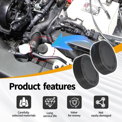 Black Engine Coolant Overflow Reservoir Tank Cap Compatible with Infiniti EX35 FX37 EX37 G35 Q70 QX50 G25 G37 2003-2017 for Nissan Murano Rogue Versa Quest Replace 21712-79900 AM-4118851190 in Kuwait