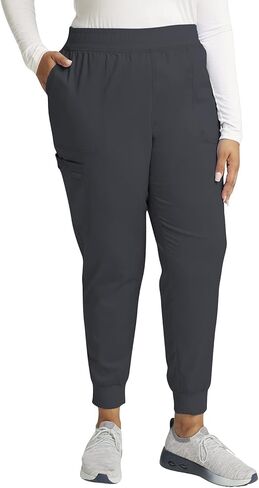 شيروكي نساء مجموعة Snap Front V-Neck Top WW622 مع Mid Rise Jogger مرنة الخصر WW115 in Saudi Arabia