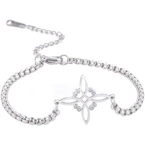 Dreamtimes Witch Knot Charm Bracelet Silver Color Witch Bracelet for Women Celtic Knot Bracelet Witches Knot Protection Amulet Triquetra Bracelet Wiccan Jewelry Satanic Bracelet in Saudi Arabia